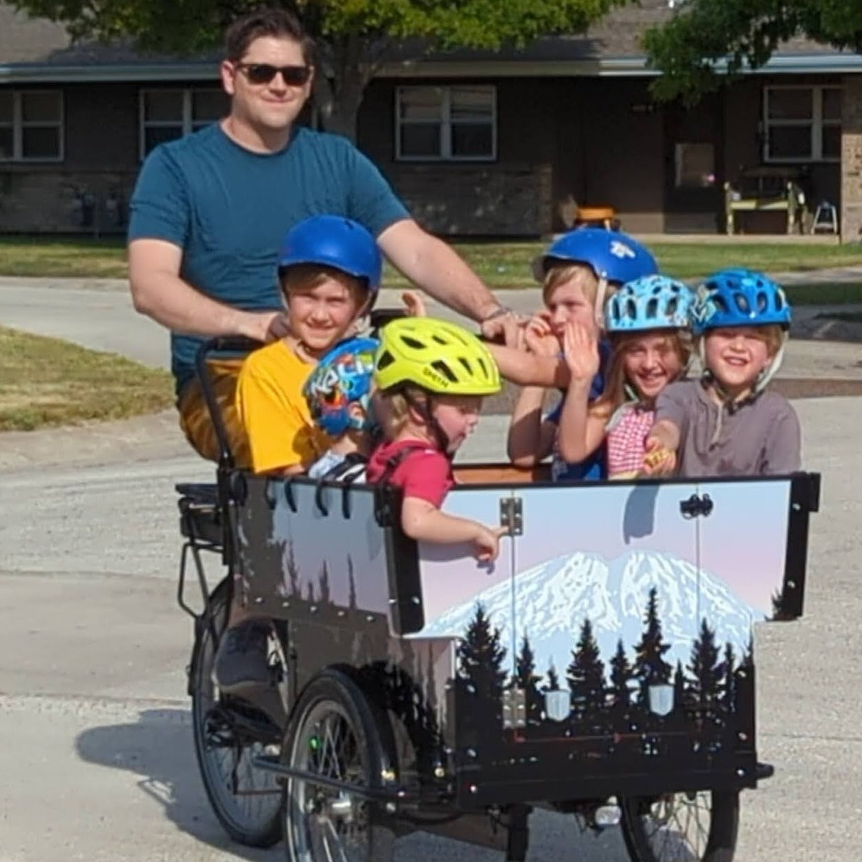The Preschool Electric Cargo Bike Family Cargo Trike for Kids