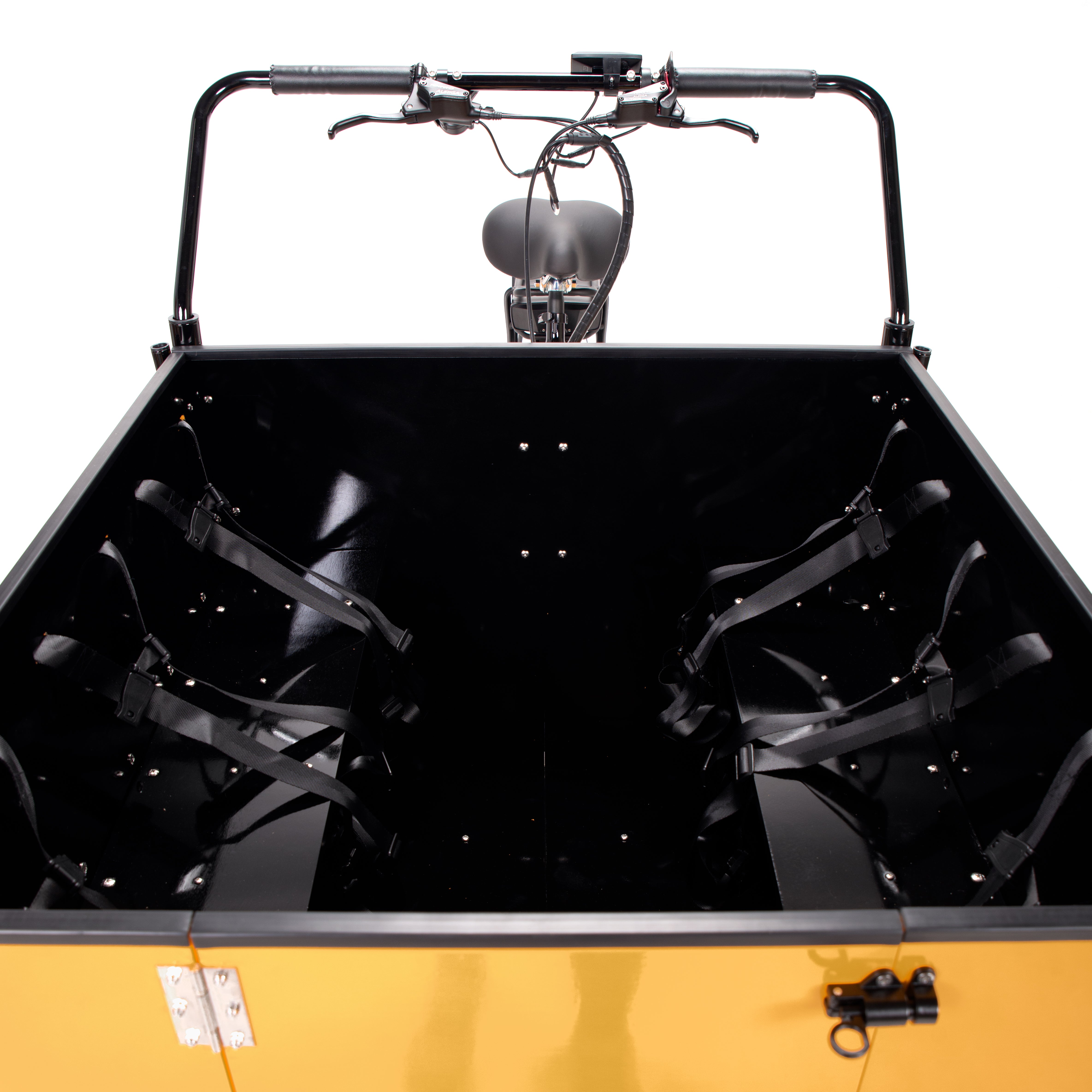 Preschool cargo bike for 6 kids #color_Classic Yellow & Black