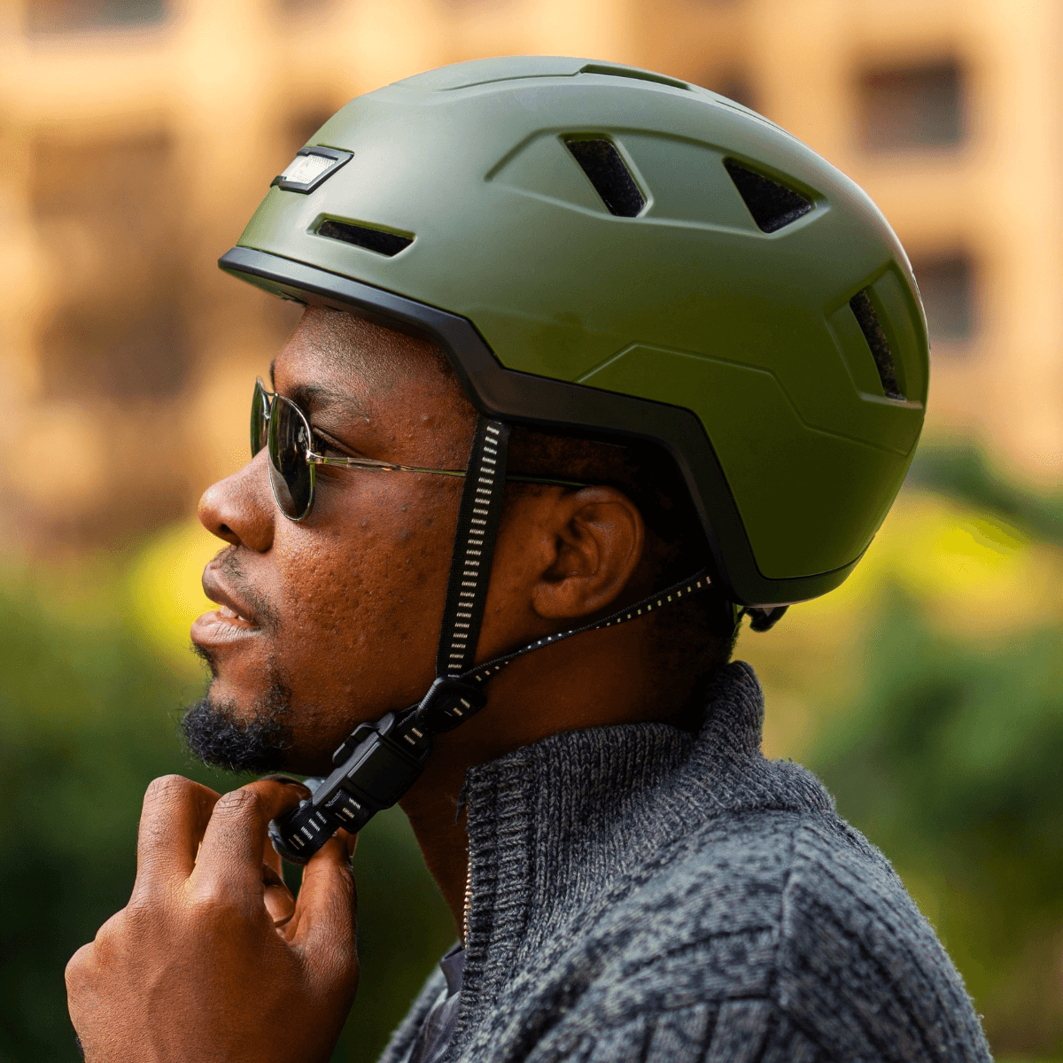 Xnito Ebike Helmet With Lights - Moss
