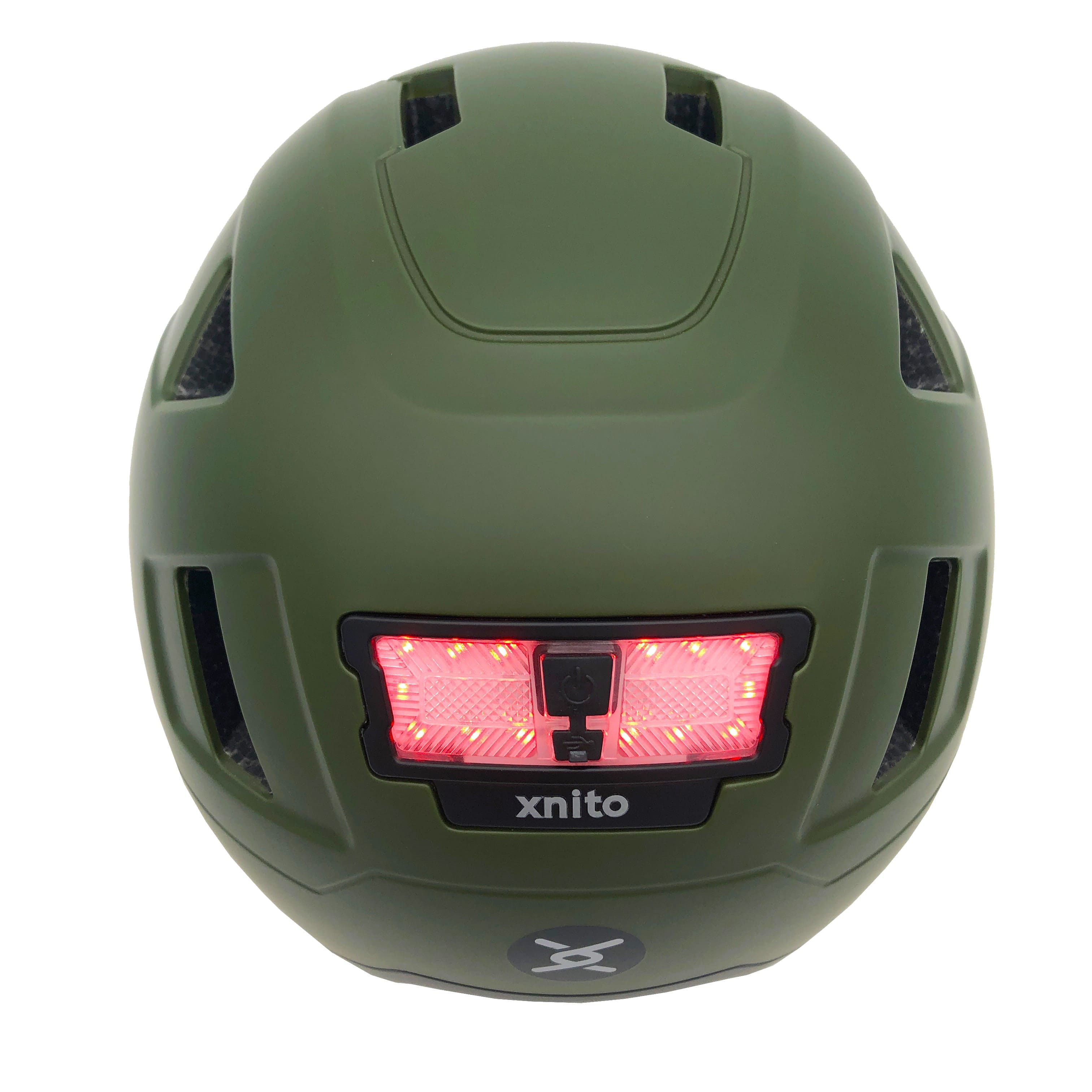 Xnito Ebike Helmet With Lights - Moss