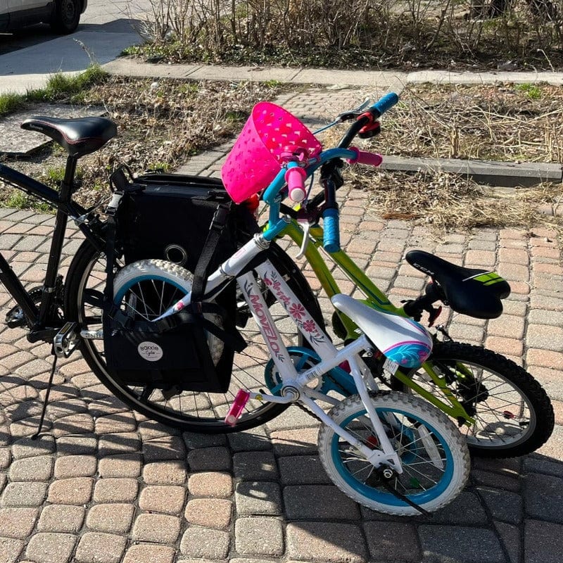 Two bakkie bag towing two children's bags