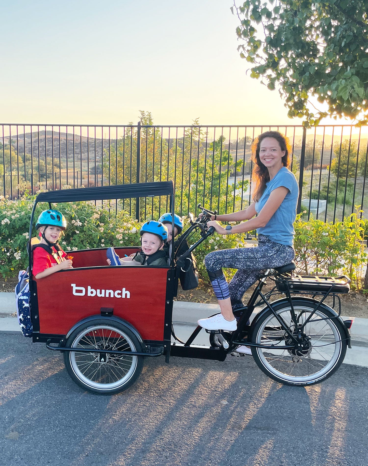 The Original: Electric Cargo Bike - Front Load Family Trike for 4 Kids
