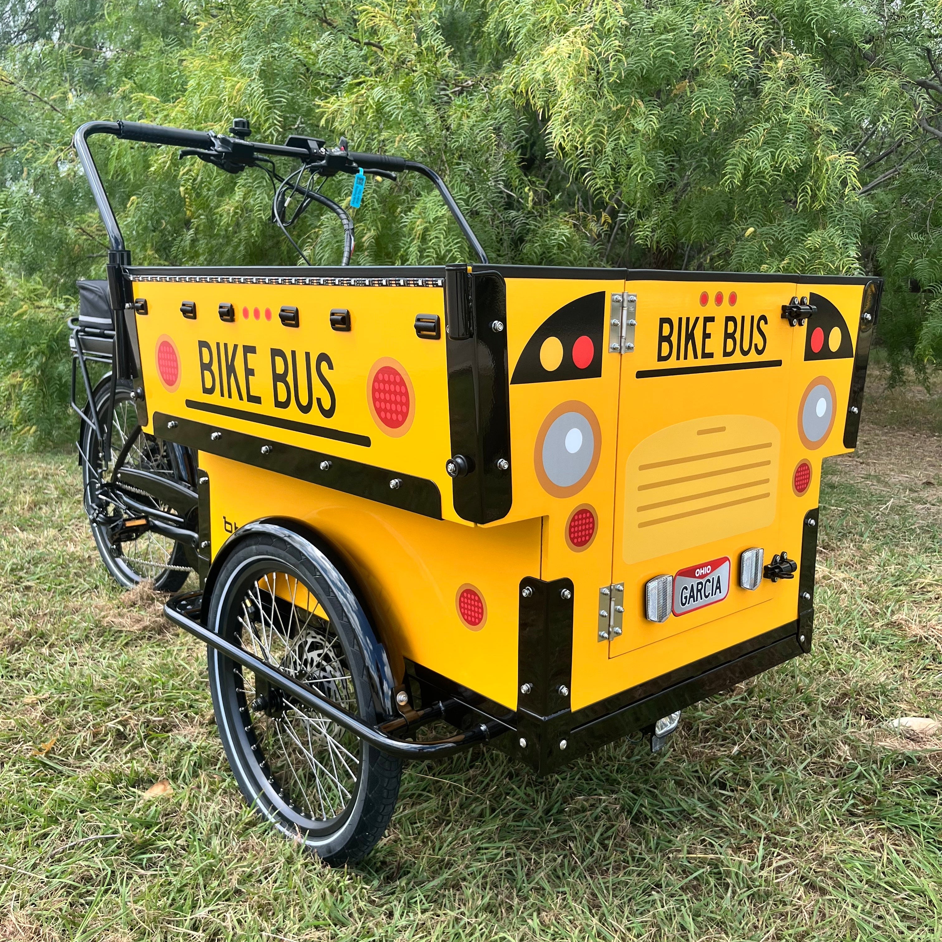 Preschool cargo bike for 6 kids #color_Classic Yellow & Black 