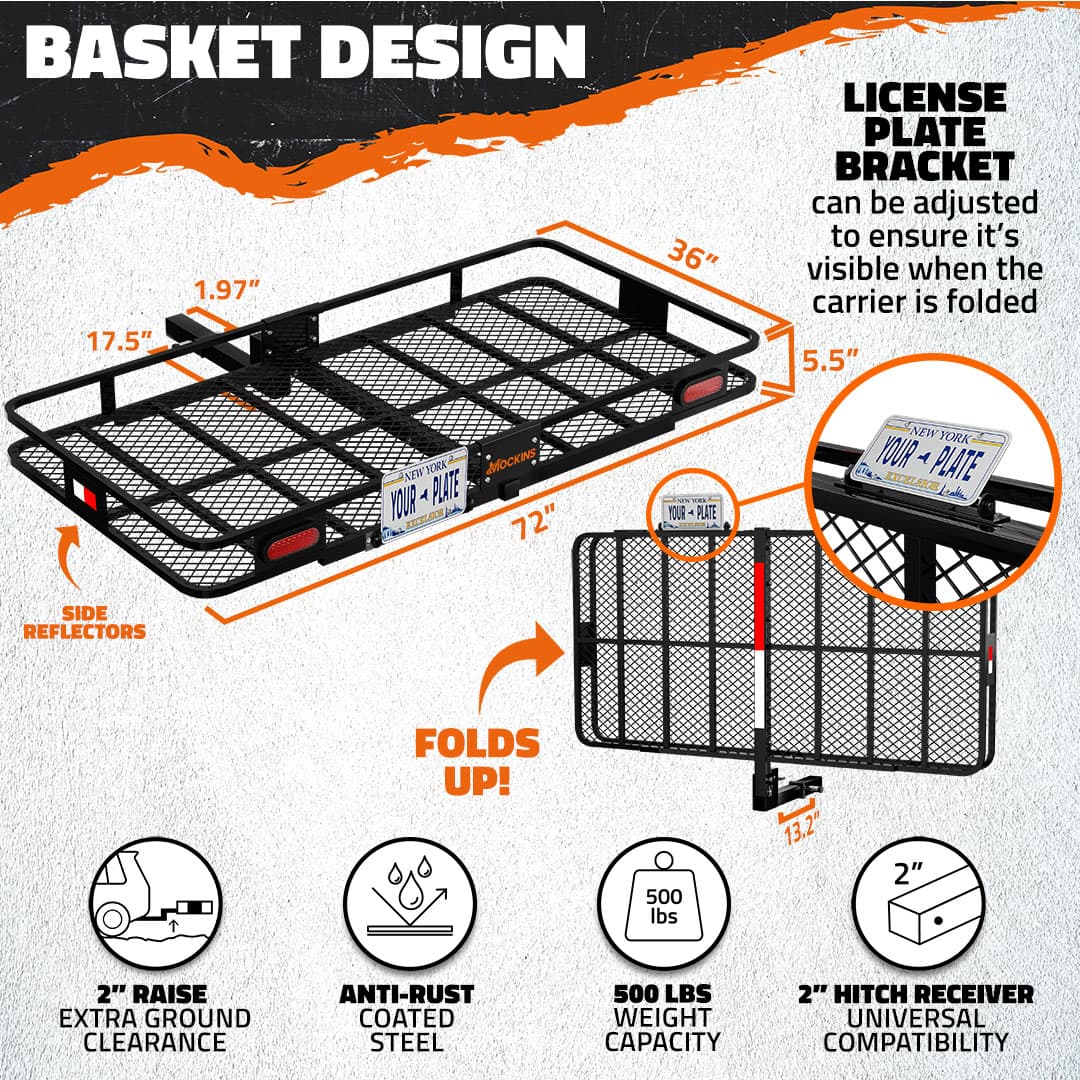 Hitch Carrier Rack For Cargo Bikes