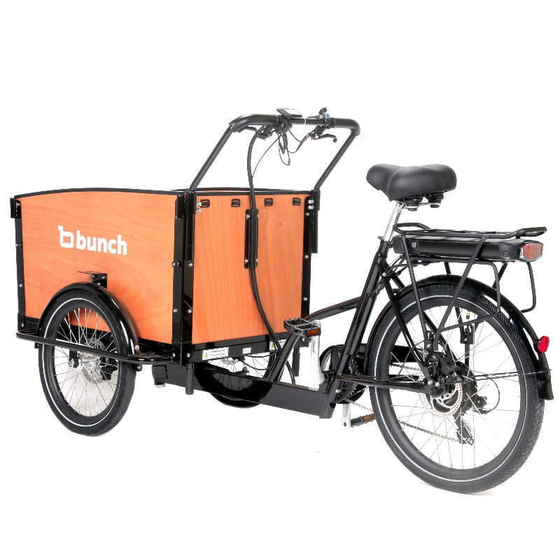 Rear diagonal view - Bunch Bike Original 3.0 with V2 panels -  #color_Honey Woodgrain