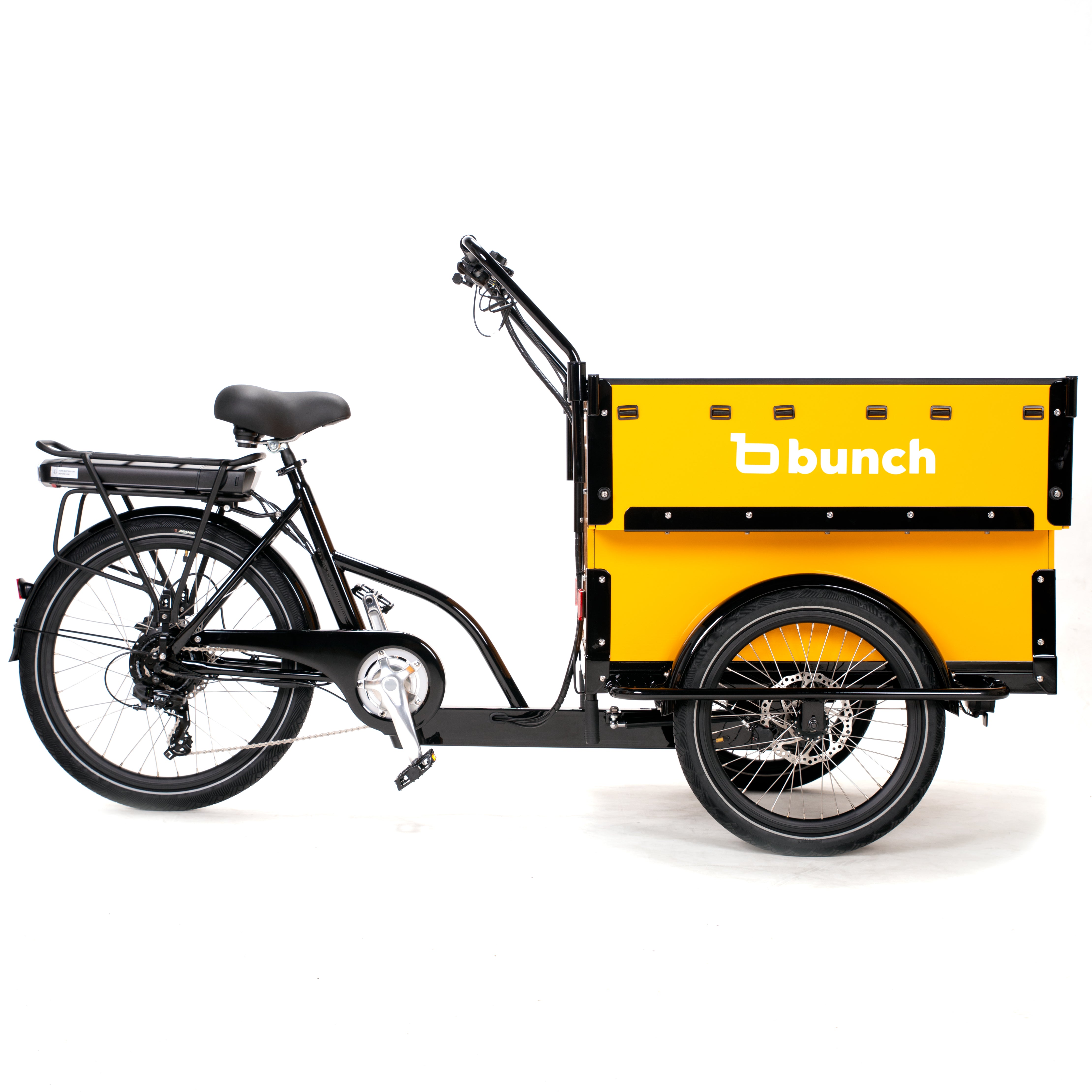 Preschool cargo bike for 6 kids #color_Classic Yellow & Black