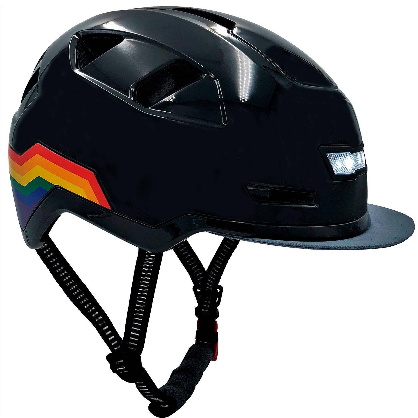 Xnito Ebike Helmet With Lights - Disco Rainbow