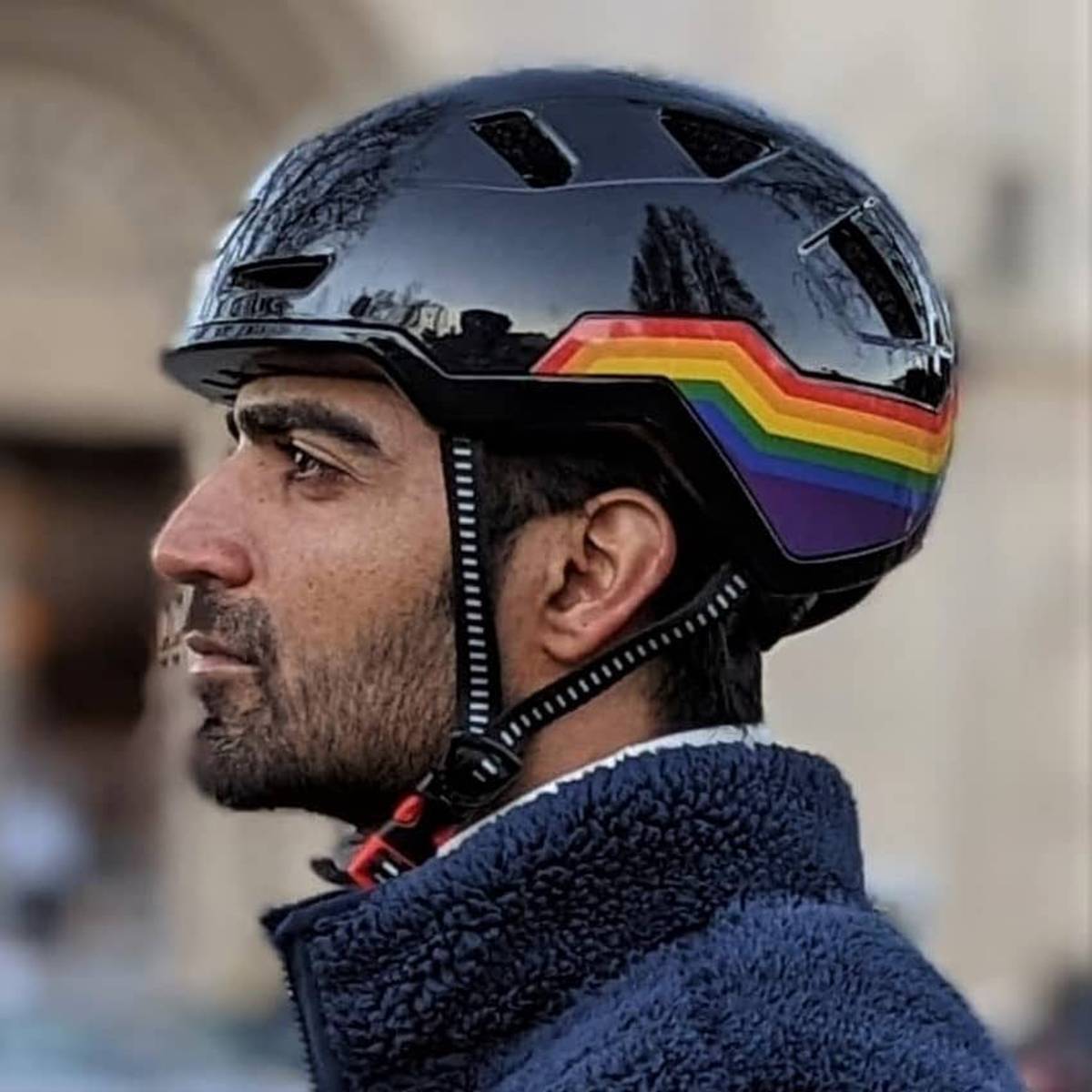 Xnito Ebike Helmet With Lights - Disco Rainbow