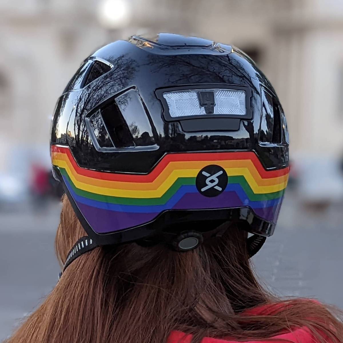 Xnito Ebike Helmet With Lights - Disco Rainbow