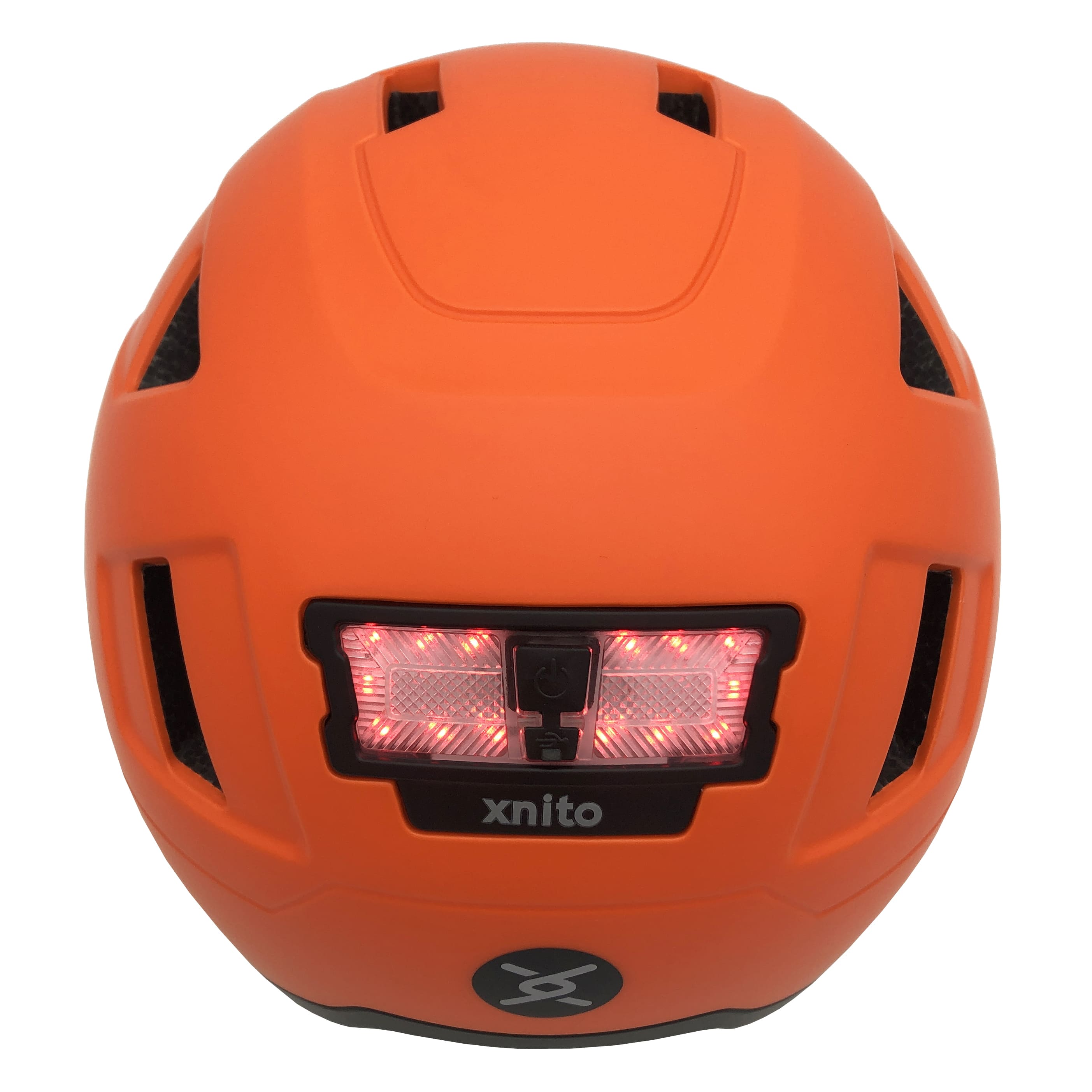 Xnito Ebike Helmet With Lights - Dutch Orange