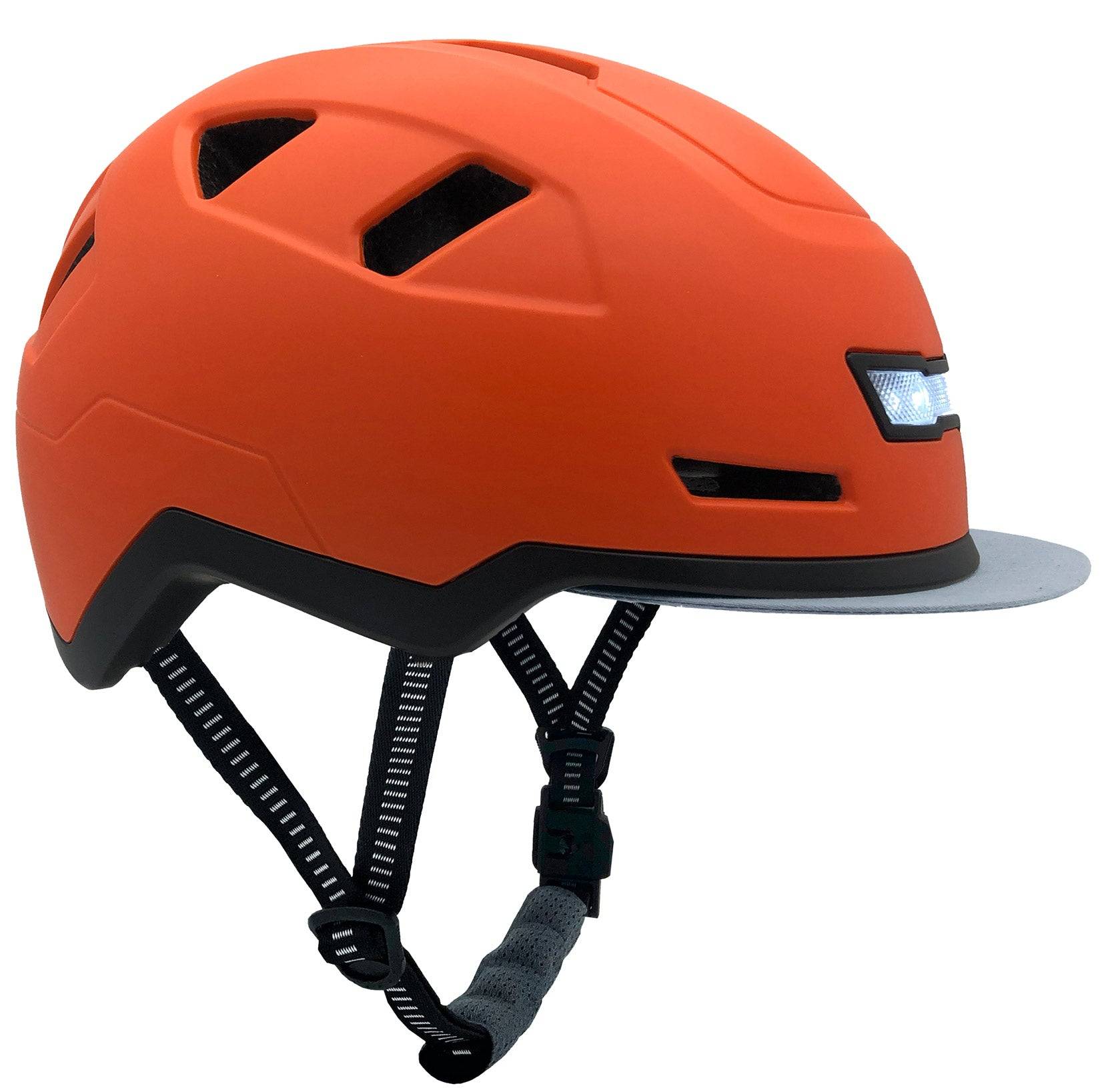 Xnito Ebike Helmet With Lights - Dutch Orange