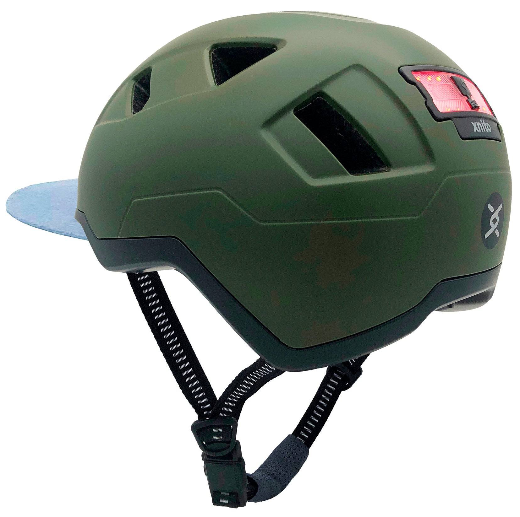 Xnito Ebike Helmet With Lights - Moss