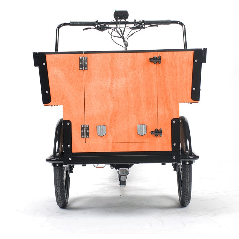 The Preschool cargo bike for 6 kids - daycare and nature school - #color_Honey Woodgrain